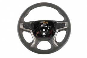 Naked steering wheel GMC Terrain 18-19 leather dark gray with heating