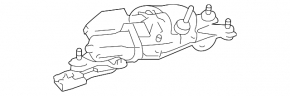 Windscreen wiper trapezoid with motor rear Lexus RX350 RX450h 16-22