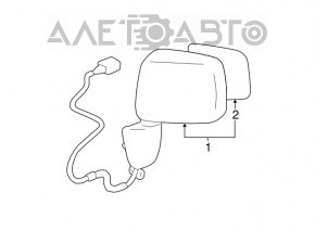 Mirror element left Lexus RX300 98-03
