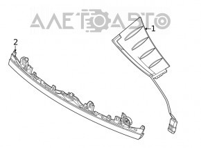 The interior light of the trunk lid, central, Hyundai Sonata 20-23, is worn.