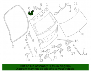 Left tailgate hinge trim Mercedes GLS-class X166 13-19