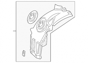 Front right fender liner for Mercedes A-class V177 19-22