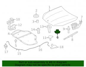 Left hood bumpers for Mercedes GLC-class X254 23-25