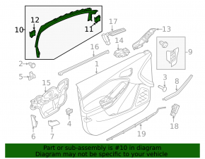Door frame inner front left Ford Focus mk3 15-18