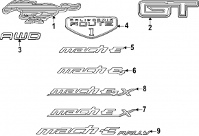 Ford Mustang Mach-E 21-23 Tailgate Logo Emblem