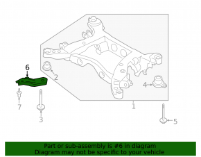 Lincoln Corsair 20-26 right rear subframe lug