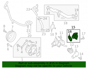 Mazda 6 18-21 2.5 thermostat housing cover