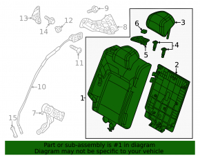 Mazda CX-50 23-24 right rear seat back, black leatherette combination