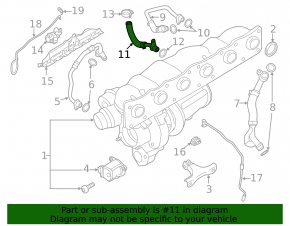 Turbo Cooling Pipe BMW F10 10-16 3.0T Feed