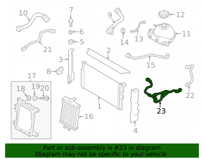 Cooling pipe BMW F30 12-18 N20 tee