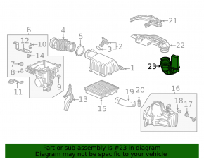 Air duct for filter Honda Civic XI FE/FL 22- 1.5T
