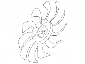Cooling Fan Impeller Right Nissan Rogue 07-12