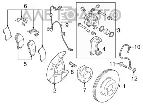 Front right support Subaru Forester 19-23 SK base
