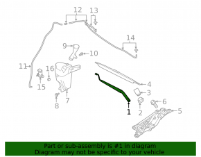 Left wiper arm Nissan Kicks 18-24