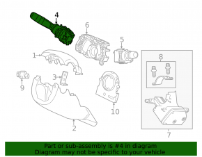 Steering column switch left Acura MDX 14-20