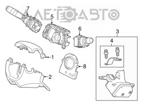 Steering column switch left Acura MDX 14-20