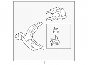 Lower front right control arm for Honda CRV 15-16