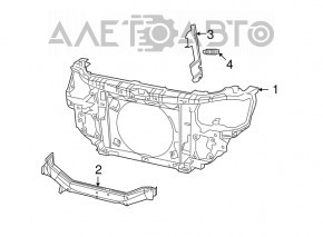 Radiator deflector left Dodge Journey 11-20