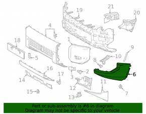 Left front bumper lip for Toyota Land Cruiser 24-26