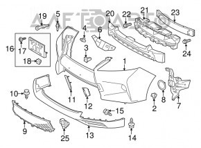 Bracket fog light right Lexus RX350 RX450h 13-15 rest F-sport