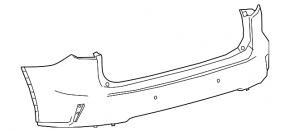 Lexus RX350 RX450h 16-19 rear bumper without parking sensors