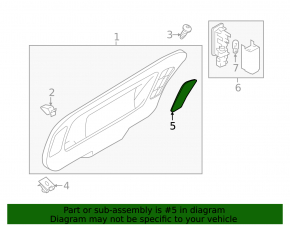 Plug trunk lid trim left VW Passat b8 16-19 USA black