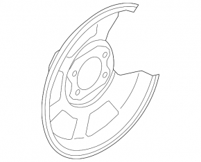 Rear left brake disc cover Hyundai Tucson 19-21 FWD