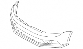 Bare front bumper VW Jetta 15-18 USA
