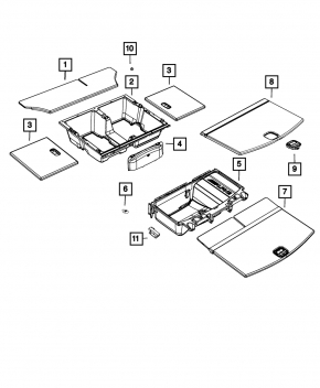 Dodge Durango Trunk Tray 14-