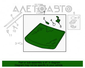 VW Tiguan 18-24 windshield with rain sensor, sand