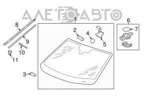 VW Tiguan 18-24 windshield with rain sensor, sand