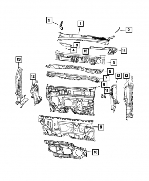 Left Windscreen Wiper Seal Jeep Renegade 15-23