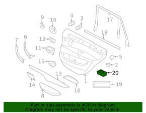 Front right window lift control BMW X3 F25 15-17 with black trim