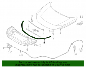 Nissan Rogue 21-24 Hood Seal Large