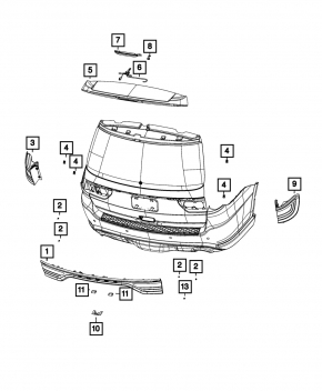Light outer wing left Dodge Durango 14-