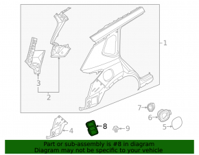 Ventilation shield left Nissan Rogue 21-24