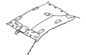 Hyundai Sonata 20-23 headliner without sunroof, under garage control