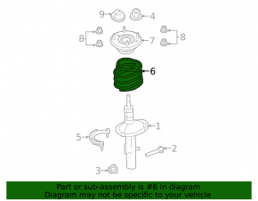 Front left spring Ford Flex 09-12 prerest FWD