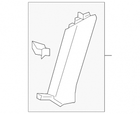 Rear pillar trim in front of the window right Audi Q3 8U 15-18 black