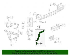 Left rear bumper mount for Audi A5 F5 20-25