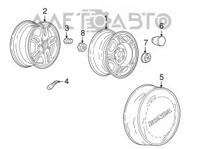 Wheel nut d19 M12x1.5 Honda Accord 13-17 type 2