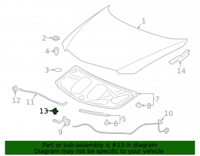 Acura ILX 13-22 Hood Support Latch Bracket