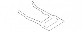 Upper center console trim for Porsche Cayenne 19-23, black with chrome