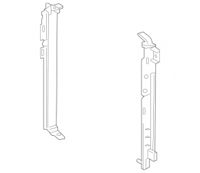 Radiator bracket right Mercedes GLC 300/350e/43 16-22