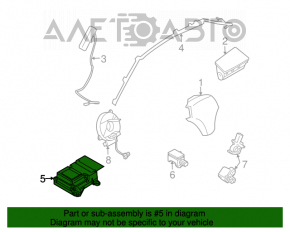 SRS airbag module airbag computer Mazda3 MPS 09-13