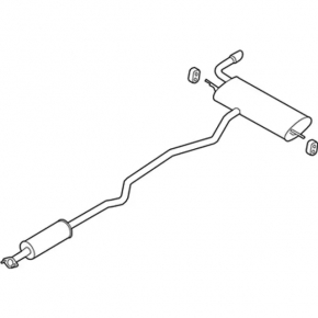 Catalytic converter second Ford Fusion mk5 13-16 2.5