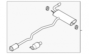 Catalytic converter second Ford Fusion mk5 13-16 2.5 thread defect