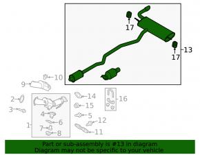 Catalytic converter second Ford Fusion mk5 13-16 2.5 thread defect