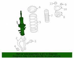 Front right shock absorber Infiniti FX35 QX70 09-17 AWD