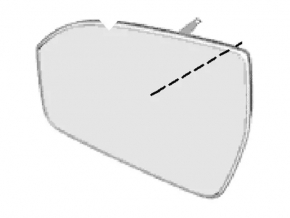 Left mirror element Lincoln MKC 15-19 heated